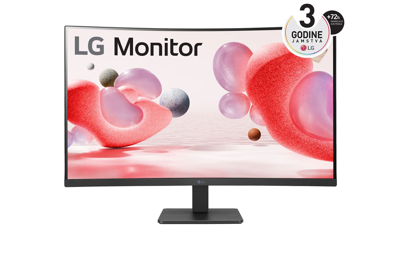 LG Monitor 31.5" 32MR50C-B, VA, AMD FreeSync 100Hz, VGA, 2xHDMI, Zakrivljeni 1500R, Full HD