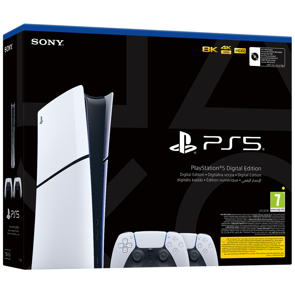 Ohišje PlayStation 5 Slim Digital Edition E + brezžični igralni plošček PS5 Dualsense